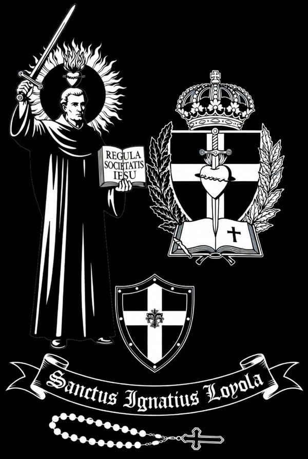 Sanctus Ignatius Loyola crest with the rule of the Society