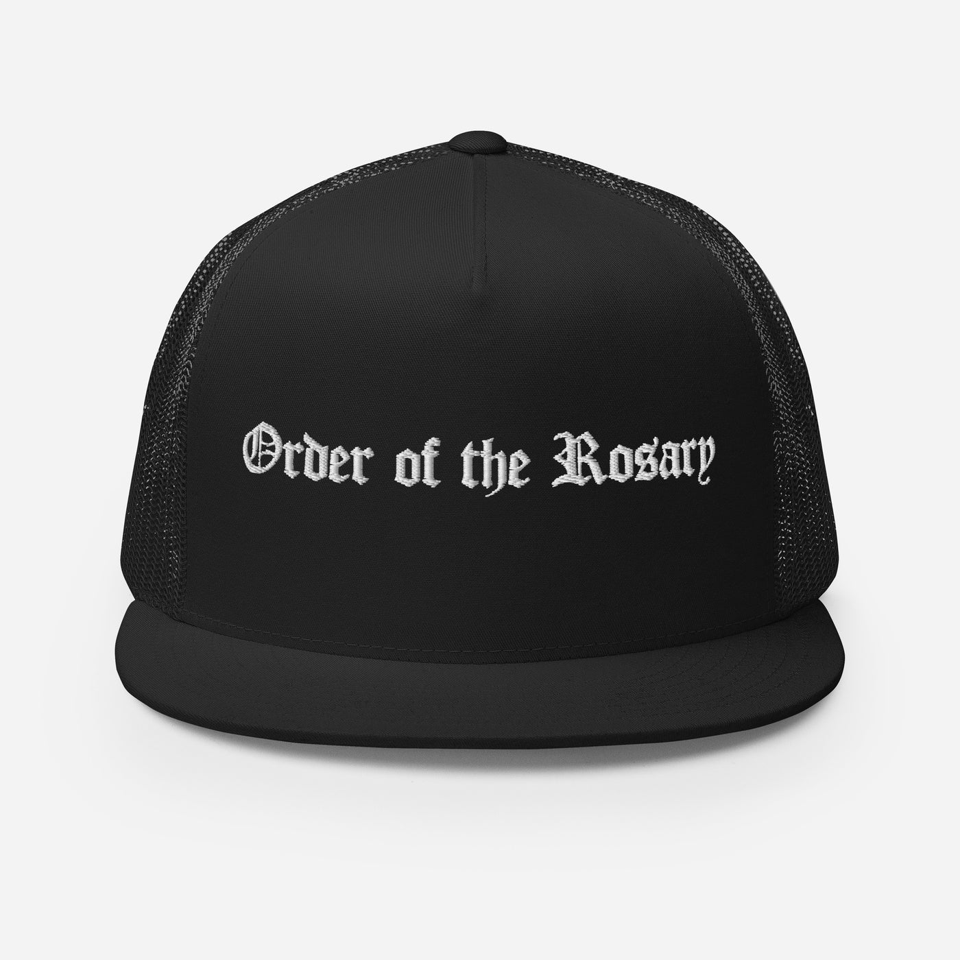 Black trucker cap with the Order mark